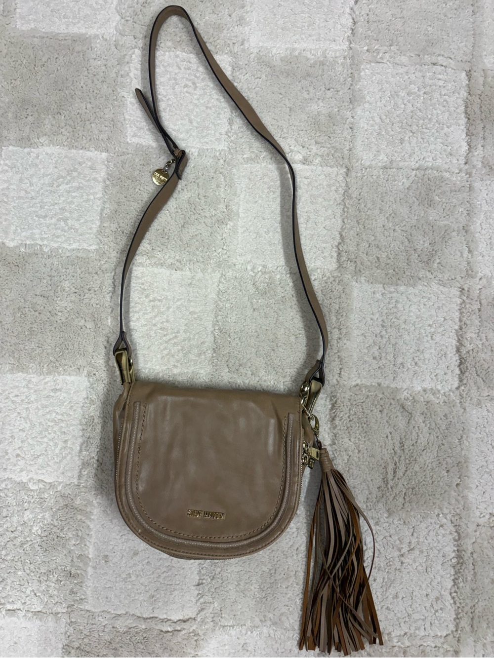 Steve Madden Tan Crossbody Bag with Tassel